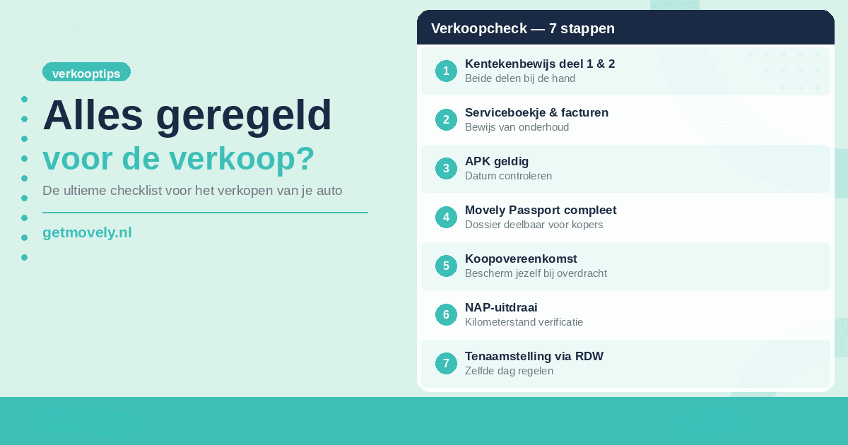 De ultieme checklist voor het verkopen van je auto in Nederland